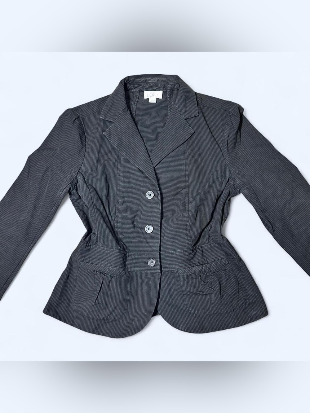 Y2K Goth Black Pinstripe Blazer by Loft!